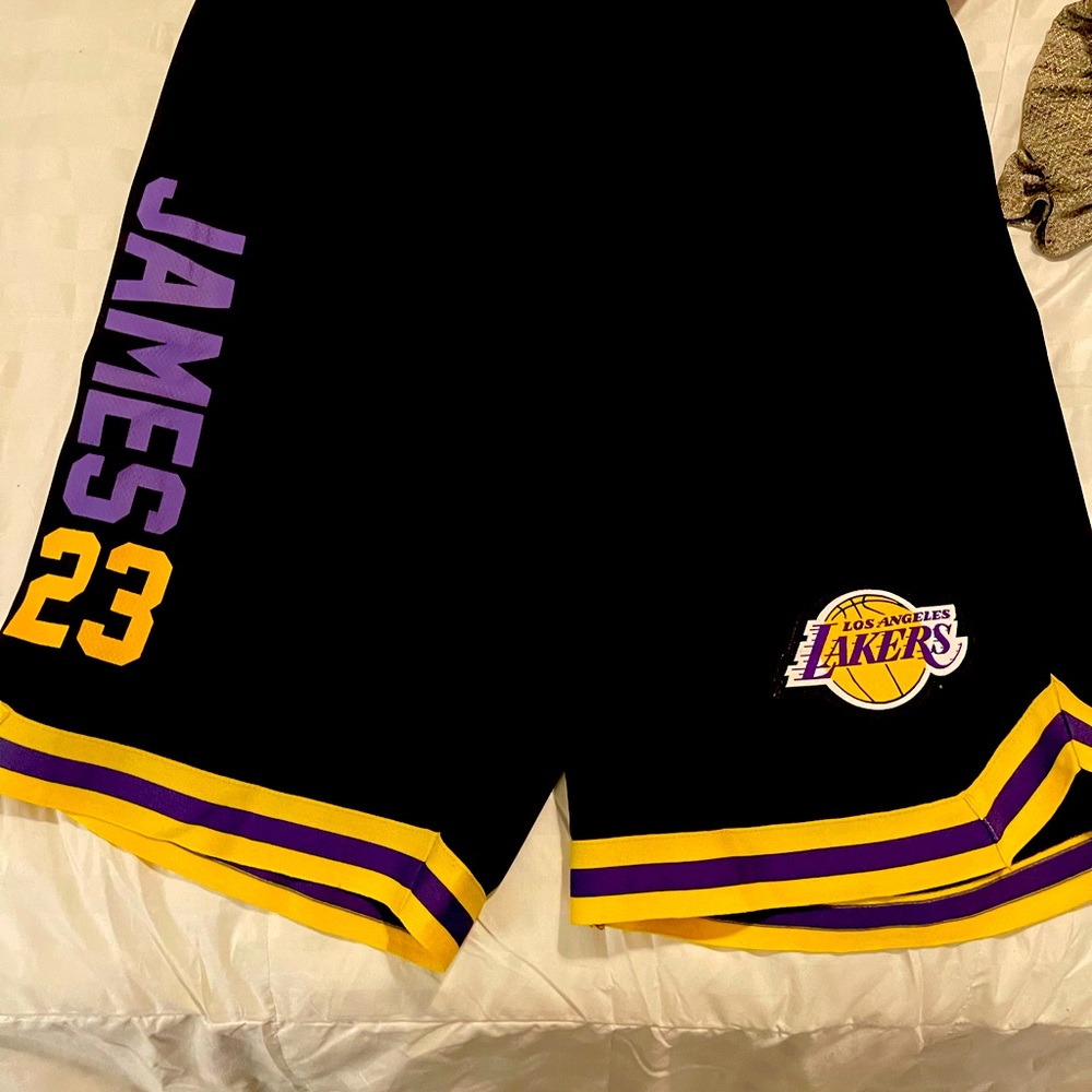 Los Angeles Lakers shorts Lebron James size large